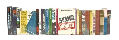 Lot 38 - CRIME & THRILLERS. COLLECTION OF TWENTY-FOUR MID CENTURY TITLES, MAJ. IN DUST WRAPPERS