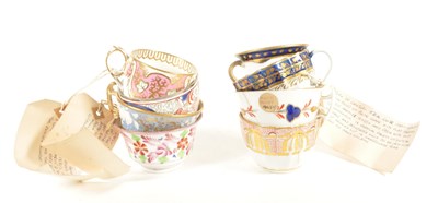 Lot 118 - COLLECTION OF EIGHT 19TH CENTURY VICTORIAN CHINA TEA CUPS