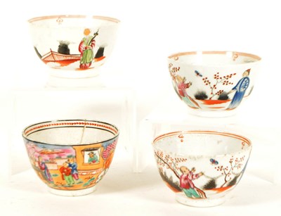 Lot 119 - NEW HALL - FOUR LATE 18TH CENTURY CHINA BOWLS