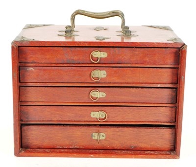 Lot 324 - EARLY 20TH CENTURY CHINESE WOODEN CASED MAHJONG SET
