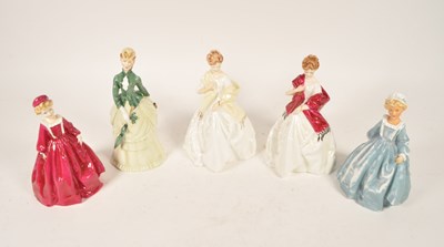 Lot 131 - ROYAL WORCESTER - COLLECTION OF LATE 20TH CENTURY CHINA LADY FIGURES