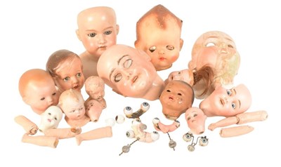 Lot 365 - DOLLS - COLLECTION OF FRENCH & GERMAN BISQUE HEADS