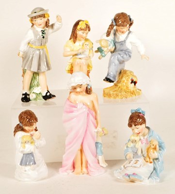 Lot 133 - ROYAL WORCESTER - 1990 KATIE'S DAY BONE CHINA FIGURES