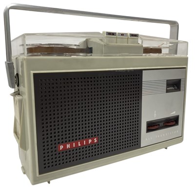 Lot 30 - VINTAGE PHILIPS EL 3586 PORTABLE REEL TO REEL AUDIO TAPE RECORDER