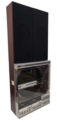 Lot 164 - VINTAGE AMSTRAD SM104 VERTICAL RECORD PLAYER & SPEAKERS