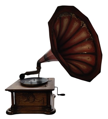 Lot 45 - EARLY 20TH CENTURY WIND UP GRAMOPHONE