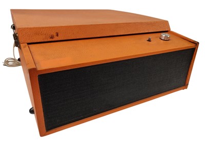 Lot 158 - VINTAGE DANSETTE STYLE ORANGE VINYL RECORD PLAYER
