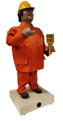 Lot 5 - AUTOMATON - JH ANIMATIONS VINTAGE SHOP WINDOW DISPLAY ELECTRICITY WORKER
