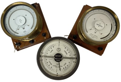 Lot 207 - THREE LATE 19TH / EARLY 20TH CENTURY ELECTRICITY GAUGES