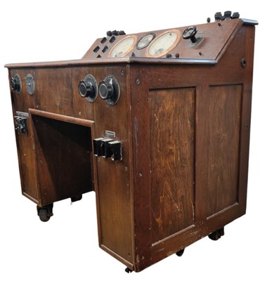 Lot 185 - EARLY 20TH CENTURY HAND BUILT CALIBRATION TESTING DESK
