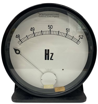 Lot 162 - VINTAGE ANALOGUE HERTZ FREQUENCY PANEL METER