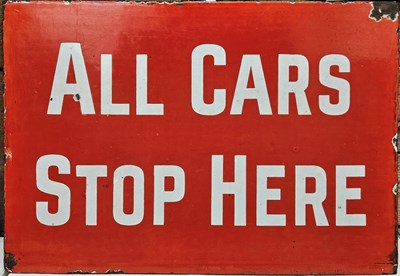 Lot 9 - EARLY 20TH CENTURY DOUBLE SIDED ENAMEL TRAM SIGN