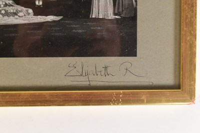 Lot 15 - QUEEN ELIZABETH THE QUEEN MOTHER (1900-2002) - AUTOGRAPHED OFFICIAL WEDDING PHOTOGRAPH