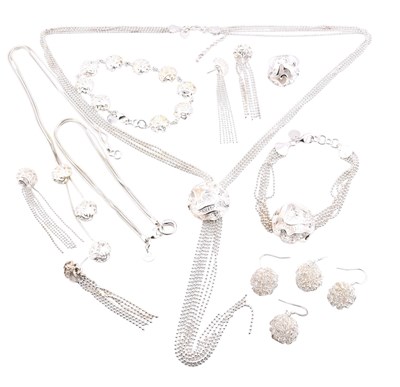 Lot 467 - COLLECTION OF SILVER JEWELLERY