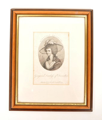 Lot 343 - 18TH CENTURY ETCHING OF DUCHESS OF DEVONSHIRE