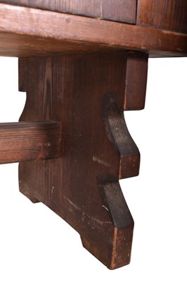 Lot 362 - BRUTALIST 1950S MID CENTURY OAK SIDEBOARD IN THE STYLE OF CHARLES FLANDERS