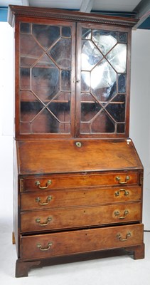 Lot 800 - 19TH CENTURY GEORGE III LIBRARY BOOKCASE BUREAU