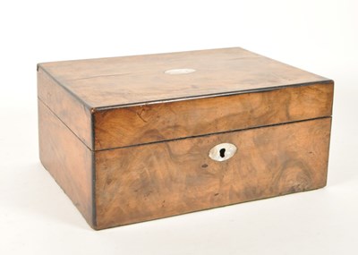 Lot 357 - 19TH CENTURY VICTORIAN WALNUT CHEST / BOX