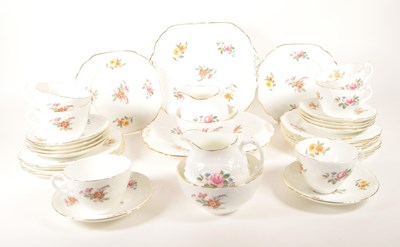 Lot 165 - COALPORT EMBOSSED CHINA TEA SERVICE