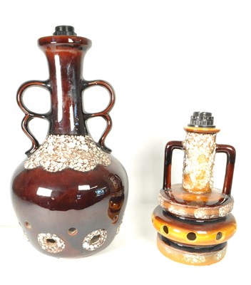 Lot 92 - WEST GERMAN MID CENTURY CERAMIC FAT LAVAL TABLE LAMPS