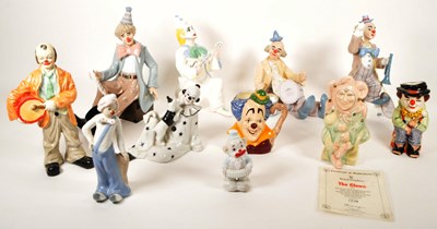 Lot 176 - COLLECTION OF LATE 20TH CENTURY CERAMIC AND PORCELAIN CLOWN FIGURES