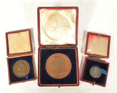 Lot 529 - THREE 1887 QUEEN VICTORIA GOLDEN JUBILEE MEDALS