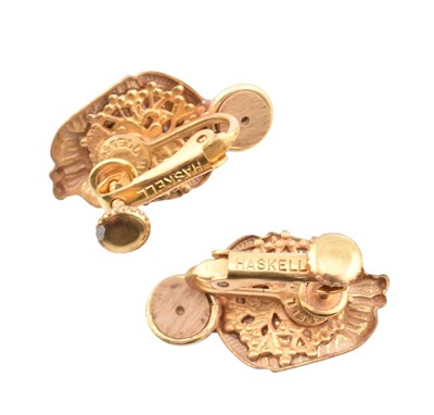 Lot 119 - MIRIAM HASKELL PHARAOH SCREW BACK EARRINGS