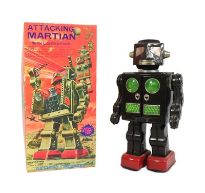 Lot 546 - TINPLATE TOYS - VINTAGE HORIKAWA ATTACKING MARTIAN
