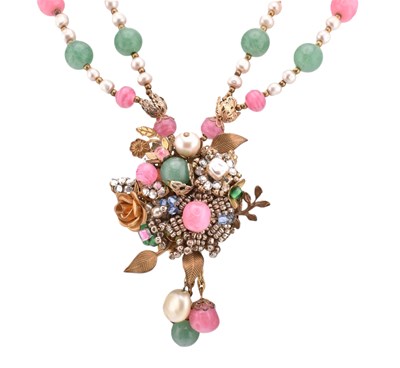 Lot 117 - MIRIAM HASKELL BEADED PENDANT NECKLACE