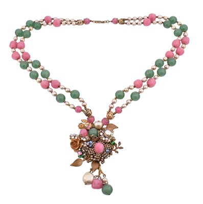 Lot 117 - MIRIAM HASKELL BEADED PENDANT NECKLACE