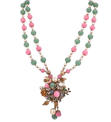 Lot 117 - MIRIAM HASKELL BEADED PENDANT NECKLACE