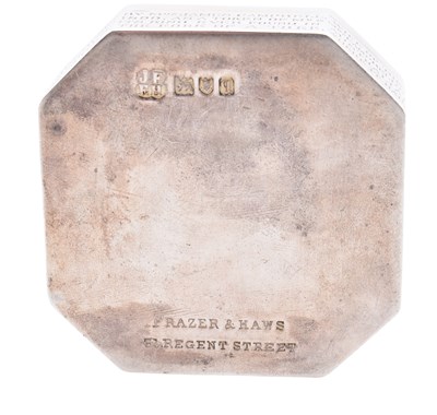 Lot 19 - HALLMARKED SILVER & SMOKY QUARTZ HISTORICAL AUSTRALIAN INTEREST BOX