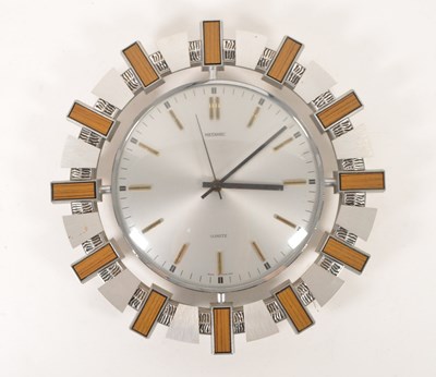 Lot 291 - METAMEC, ENGLAND - RETRO MID CENTURY QUARTZ WALL CLOCK