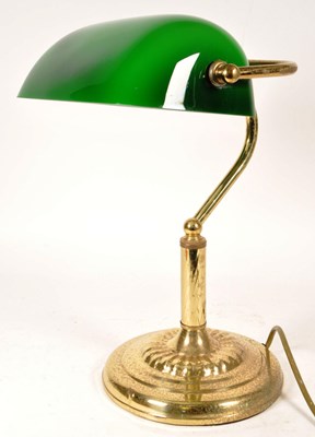 Lot 360 - 20TH CENTURY GREEN BANKERS LAMP