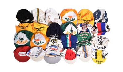 Lot 84 - SPORT - COLLECTION OF VINTAGE 1980S CYCLING / MOTOR RACING CAPS