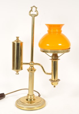 Lot 363 - VICTORIAN 19TH CENTURY STUDENTS DESK LAMP