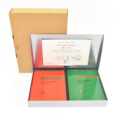 Lot 382 - MURAKAMI, HARUKI. 2000 NORWEGIAN WOOD SIGNED LIMITED EDITION IN TWO VOLUMES