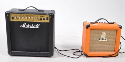 Lot 419 - MARSHALL & ORANGE - TWO GUITAR AMPLIFIER SPEAKERS