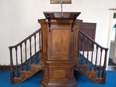 Lot 721 - 19TH CENTURY VICTORIAN CHURCH CHAPEL PULPIT