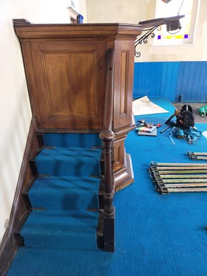 Lot 721 - 19TH CENTURY VICTORIAN CHURCH CHAPEL PULPIT