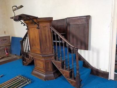 Lot 721 - 19TH CENTURY VICTORIAN CHURCH CHAPEL PULPIT