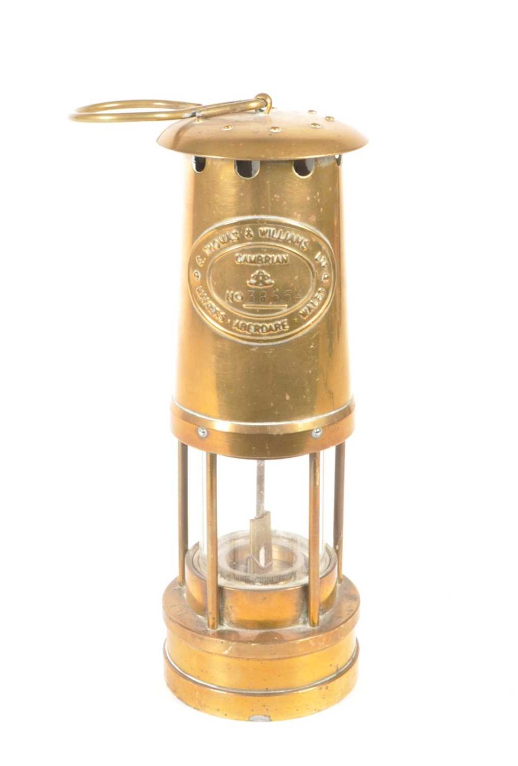 Lot 232 - E THOMAS & WILLIAMS - EARLY 20TH CENTURY BRASS CAMBRIAN MINERS LAMP