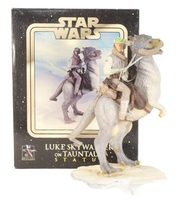 Lot 245 - STAR WARS - GENTLE GIANT - 'LUKE SKYWALKER ON TAUNTAUN STATUE'