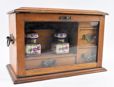 Lot 70 - BOSECK & CO, AUSTRIA - LATE 19TH CENTURY STATIONERY DESK TOP CABINET