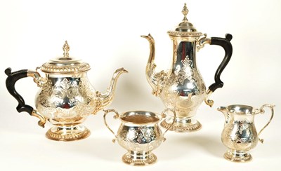 Lot 460 - GARRARD & CO - 20TH CENTURY SILVER PLATED TEA SERVICE