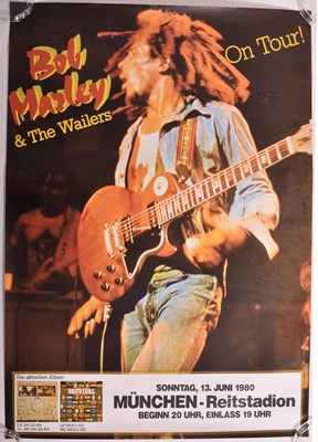 Lot 169 - BOB MARLEY & THE WAILERS ON TOUR - 1980S GERMAN MUSIC POSTER