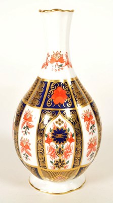 Lot 2 - ROYAL CROWN DERBY - OLD IMARI PATTERN 1128 STEM VASE