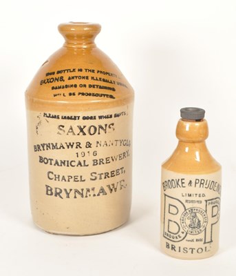 Lot 465 - EARLY 20TH CENTURY STONEWARE WINE FLAGONS