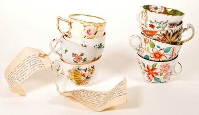 Lot 461 - COLLECTION OF EIGHT 18TH / 19TH CENTURY CHINA TEA CUPS