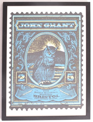 Lot 153 - JOHN GRANT - 2014 COLSTON HALL EXHIBITION POSTER PRINT - DESIGNED BY SWITCHOPEN